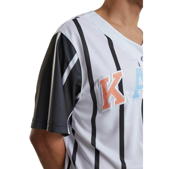 Karl Kani Ανδρικό κολεγιακό πουκάμισο Serif Striped Block Baseball Shirt
